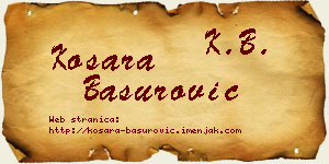 Kosara Basurović vizit kartica